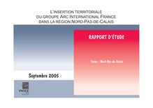 L insertion territoriale du groupe Arc International France dans la Région Nord-Pas-de-Calais