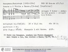 Partition No.5, partition complète, Trio sonates, Op.6, Gianotti, Pietro