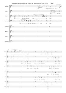 Partition complète, Psalm No. 98, Schütz, Heinrich