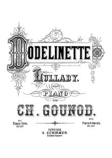 Partition complète, Dodelinette, Lullaby, Gounod, Charles