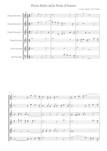 Score, Primo Ballo della Notte d Amore, C Major, Allegri, Lorenzo par Lorenzo Allegri