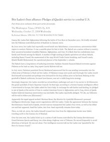 Bin Laden's Iran alliance: Pledges al Qaeda's service to combat U.S.