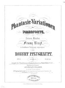Partition Piano 1, Phantasie-Variationen, Op.13, Pflughaupt, Robert