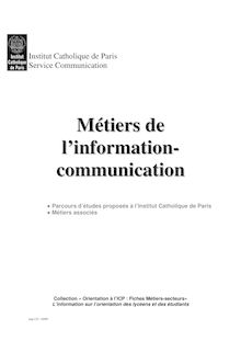 Métiers de l information, communication, documentation