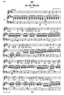 Partition complète (filter), An die Musik, D.547, To Music