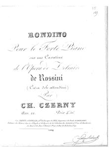 Partition complète, Rondino No.1 on  Cara attendimi  from Rossini s Zelmira