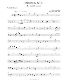 Partition Basses, Symphony No.24, C major, Rondeau, Michel