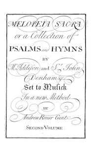 Partition Volume 2, Melopeı̈a Sacra, ou a Collection of psaumes et hymnes
