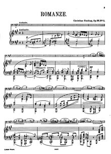 Partition No.5 Romanze, partition de piano, 6 Stücke, Sechs Stücke für Violoncello mit Pianofortebegleitung