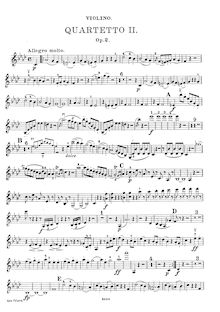 Partition corde parties, Piano quatuor No.2, F minor, Mendelssohn, Felix