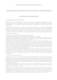 OBJECTIFS DE FORMATION ET PROGRAMME DE MATHÉMATIQUES I OBJECTIFS ...