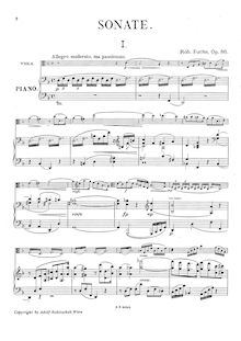 Partition de piano et partition de viole de gambe, viole de gambe Sonata