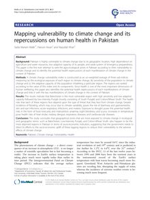 Mapping vulnerability to climate change and its repercussions on human health in Pakistan