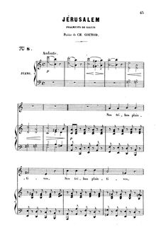 Partition complète (A minor), Gallia, Lamentation, Composer (French translation)
