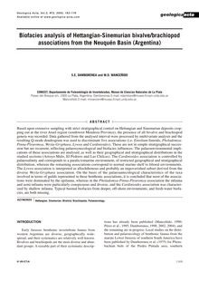 Biofacies analysis of Hettangian-Sinemurian bivalve/brachiopod associations from the Neuquén Basin (Argentina)