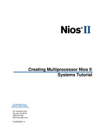 Creating Multiprocessor Nios II Systems Tutorial