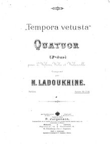 Partition violon 1, corde quatuor  Tempora Vetusta , Tempora vetusta
