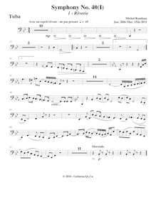Partition Tuba, Symphony No.40, Rondeau, Michel par Michel Rondeau