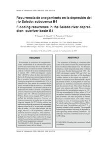 Recurrencia de anegamiento en la depresión del rio Salado: subcuenca B4 (Flooding recurrence in the Salado river depression: subriver basin B4)