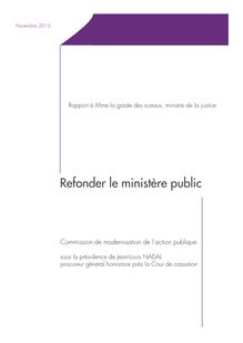 Rapport : Refonder le ministère public (Commission Nadal)