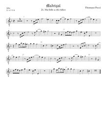 Partition ténor viole de gambe 1, octave aigu clef, Madrigali a 5 voci, Libro 2 par Tommaso Pecci par Tommaso Pecci