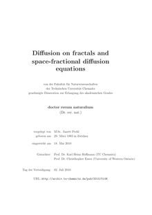 Diffusion on fractals and space-fractional diffusion equations [Elektronische Ressource] / vorgelegt von Janett Prehl
