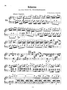 Partition complète, Octet pour cordes en E♭, Op.20, E♭ major, Mendelssohn, Felix par Felix Mendelssohn