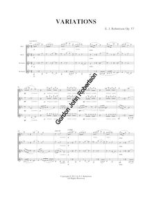 Partition complète, Variations, E♭ major, Robertson, Ernest John