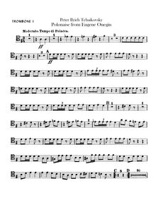 Partition Trombone 1, 2, 3 (ténor, basse clefs), Eugene Onegin, Евгений Онегин ; Yevgeny Onegin ; Evgenii Onegin par Pyotr Tchaikovsky