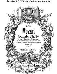 Partition trompette 2 (C), église Sonata, Church Sonata No.13Church Sonata No.16