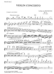 Partition de violon, violon Concerto, D Major, Beethoven, Ludwig van par Ludwig van Beethoven