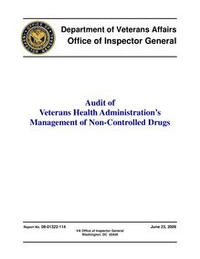 Department of Veterans Affairs office of Inspector General Audit of  Veterans Health Administration’