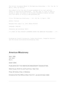 The American Missionary — Volume 44, No. 04, April, 1890