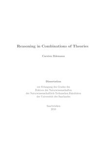 Reasoning in combinations of theories [Elektronische Ressource] / Carsten Ihlemann