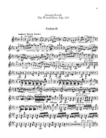 Partition violons II, pour Wild Dove, Holoubek (The Wood Dove)Die Waldtaube. Symphonisches Gedicht nach der gleichnamigen Ballade von K. Jaromir Erben für großes Orchester.