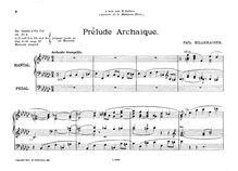 Partition complète, Prélude archaïque, E♭ minor, Hillemacher, Paul Joseph Guillaume