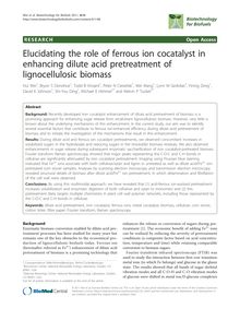 Elucidating the role of ferrous ion cocatalyst in enhancing dilute acid pretreatment of lignocellulosic biomass