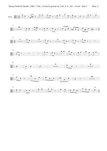 Partition altos, Concerto Grosso en D major, HWV 317, HWV 317 ; Op.3 No.6