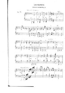 Partition complète, Les regrets -, Elegie harmonique, F minor, Kalkbrenner, Friedrich Wilhelm