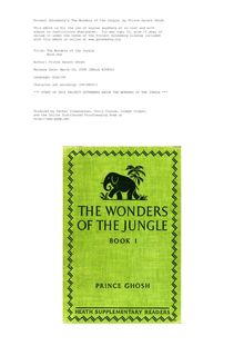 The Wonders of the Jungle - Book One