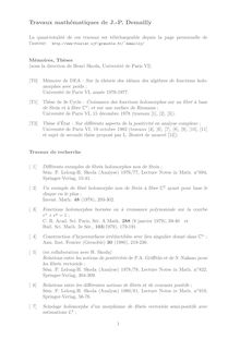 Travaux mathématiques de J.-P. Demailly