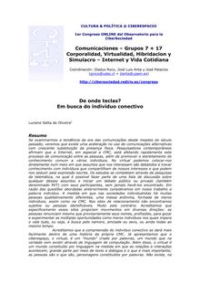 Comunicaciones – Grupos 7 + 17 Corporalidad, Virtualidad ...