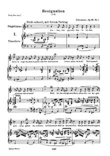Partition Version pour Medium voix, 3 Gesänge, Op.83, 1). C major 2). G major 3). D minor - F major