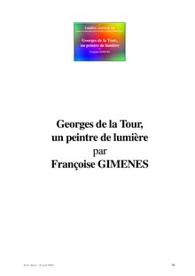 Georges de la Tour, un peintre de lumière par Françoise GIMENES