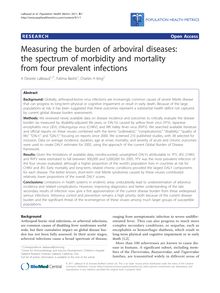Measuring the burden of arboviral diseases: the spectrum of morbidity and mortality from four prevalent infections