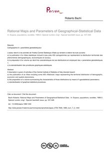Rational Maps and Parameters of Geographical-Statistical Data  - article ; n°3 ; vol.7, pg 337-348