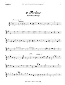 Partition violon 2, Deuxième récréation de musique, Suite for 2 flutes or violins and basso continuo par Jean-Marie Leclair