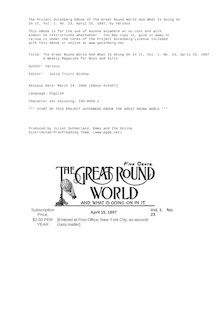 The Great Round World And What Is Going On In It, Vol. 1. No. 23, April 15, 1897 - A Weekly Magazine for Boys and Girls
