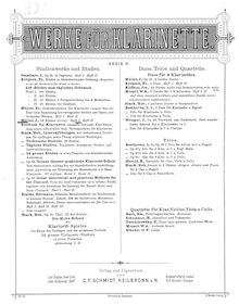 Partition Vol.1, clarinette études, Müller, Johann