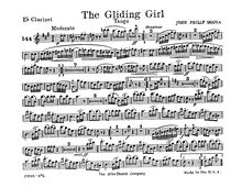 Partition E♭ clarinette, pour Giliding Girl, Sousa, John Philip